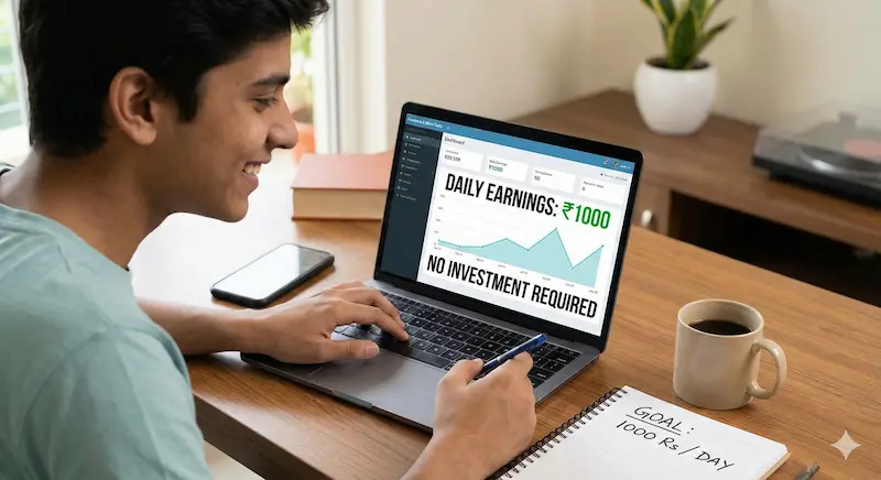 How to Earn 1000 Rs Per Day Without Investment Online